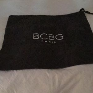 BCBG nylon clothes bag, black, draw string,